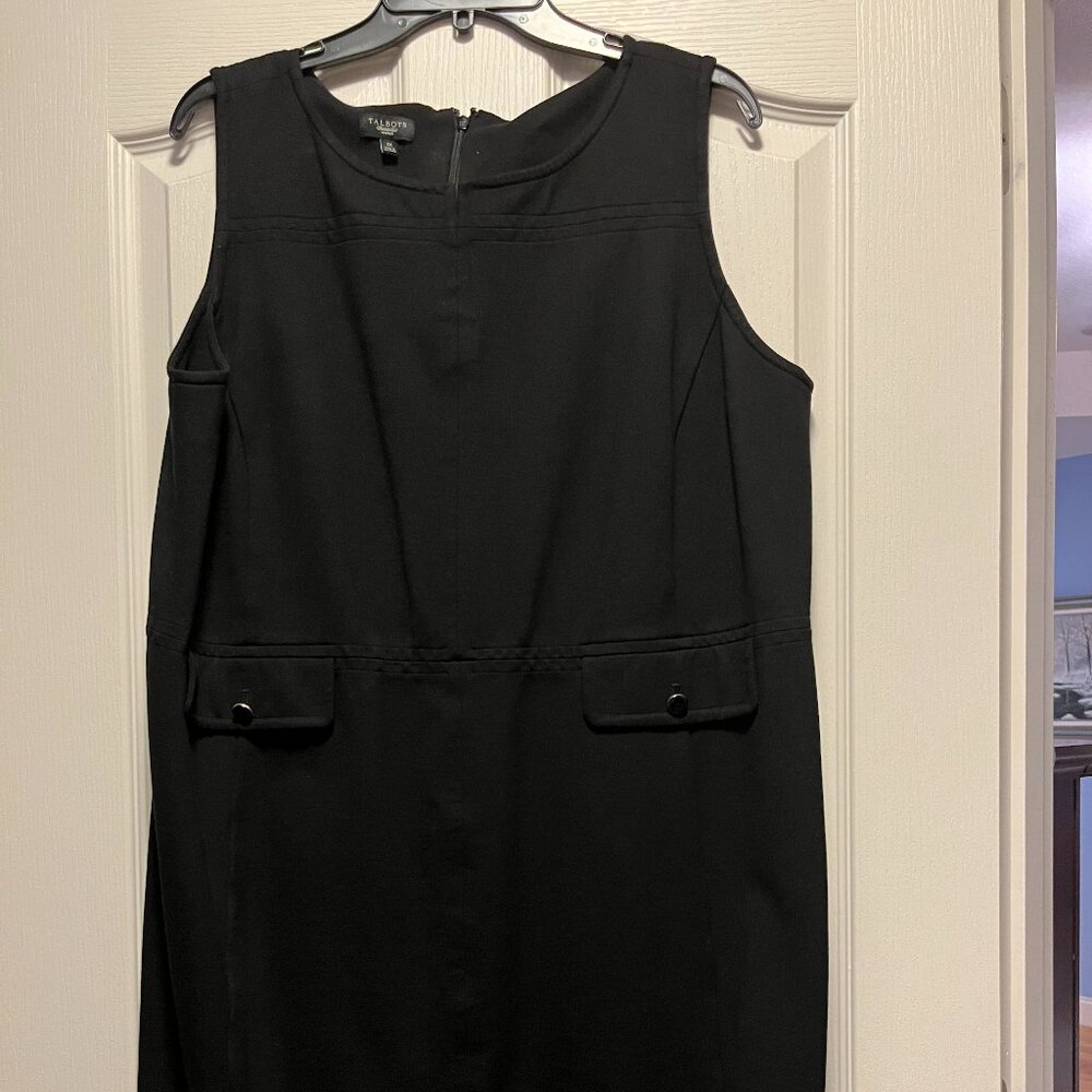 Talbots 1X black shift dress